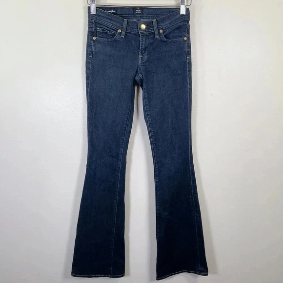 CITIZENS of HUMANITY Ingrid Stretch Low Waist Flare Stay Gold Dark Wash Jeans - Picture 1 of 15